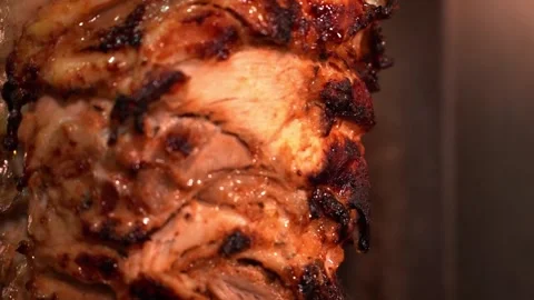 Grilled Chicken Shawarma Close-Up Stock Footage 319207812