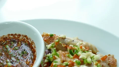 Grilled Chicken Spicy Stock Footage 76784264