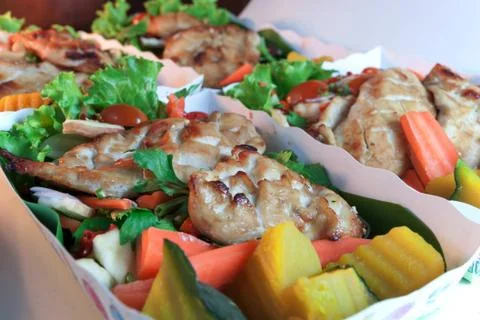 Grilled chicken steak Stock Photos