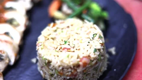 Grilled Chicken Stuffed Stock Footage 133102590