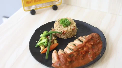 Grilled Chicken Stuffed Stock Footage 133102597