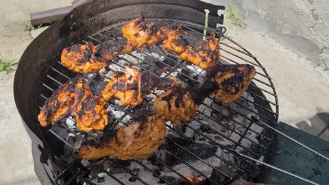 Grilled chicken wings Видео 157821354