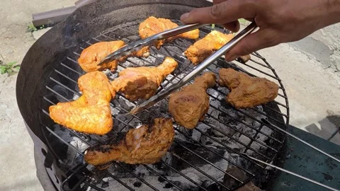 Grilled Chicken Wings Stock Footage 157821365