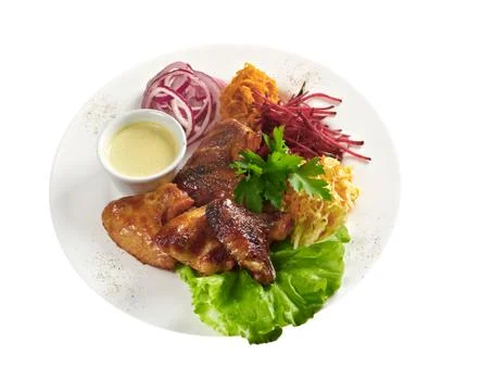 Grilled chicken wings Stock Photos