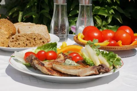 Grilled chop 스톡 사진