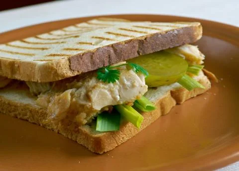 Grilled Cod Sandwiches Fotos Stock