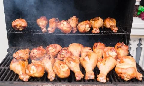 Grilled complete turkey Stock-Fotos