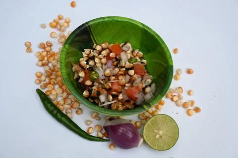 Grilled corn Chaat. Stock Photos