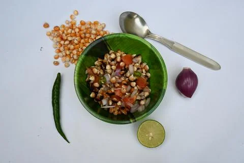 Grilled corn Chaat. Stock Photos