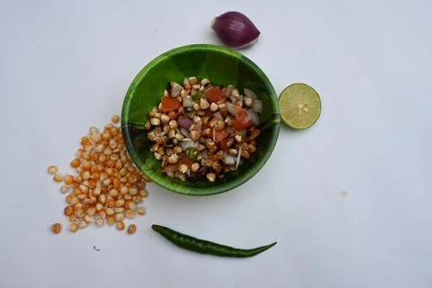Grilled corn Chaat. Stock Photos