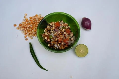 Grilled corn Chaat. Stock Photos