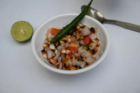Grilled corn Chaat. Stock Photos