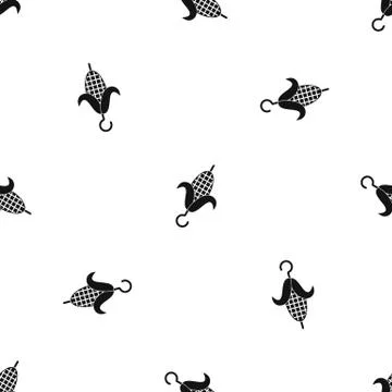 Grilled corn cob pattern seamless black Stockillustratie
