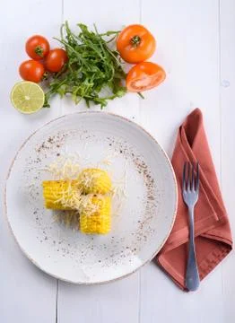 Grilled corn on the cob Stock Photos