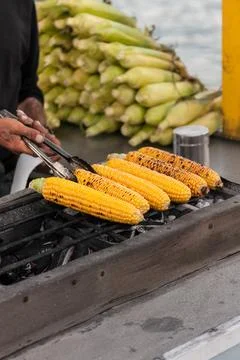 Grilled corn on the cob Stock Photos