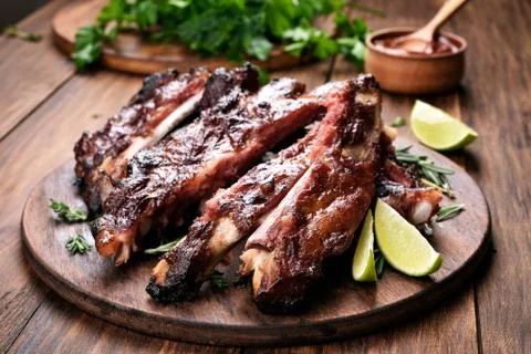 Grilled corn cobs on plate Stock Photos