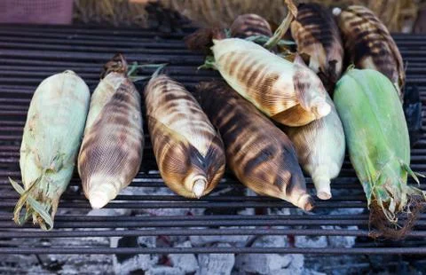 Grilled corn Stock Photos