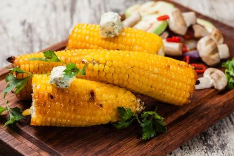 Grilled corn Stock Photos
