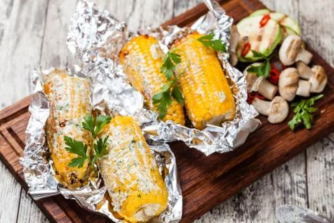 Grilled corn Stock Photos