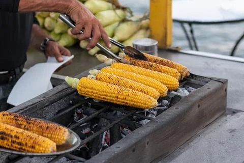 Grilled corn Stock Photos