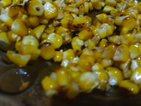 Grilled Corn on a Plate Stock Photos