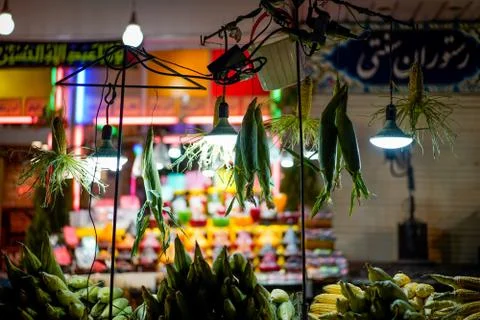 Grilled corn shop Foto stock