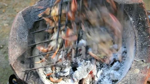Grilled crab 3 Stock Footage 79254259