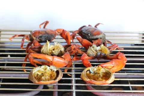 Grilled crab Stock Photos