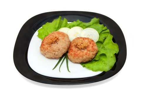 Grilled cutlets Stock Photos