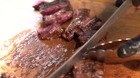 Grilled cuts of beef Stock Footage 237480204