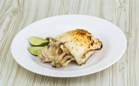 Grilled cuttlefish Stock Photos