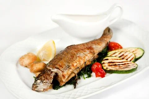 Grilled dorado Stock Photos