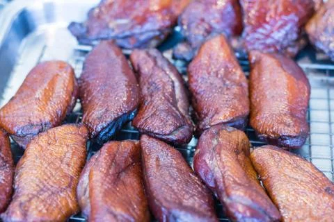 Grilled duck breasts. Stock Photos