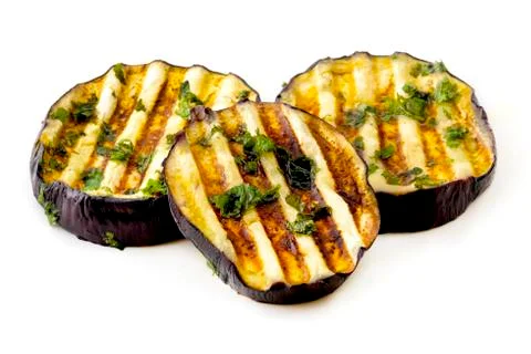 Grilled eggplants Stock Photos
