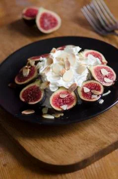 Grilled figs Stock Photos