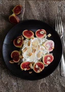 Grilled figs Stock Photos