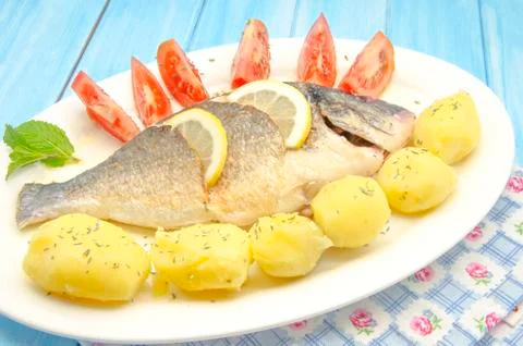 Grilled fish Stock Photos