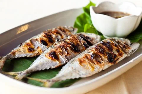 Grilled fish Stock Photos