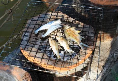 Grilled fish Stock Photos