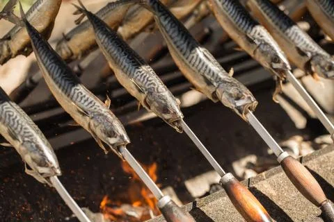 Grilled fish Foto stock