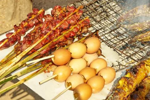 Grilled fish. Stock Photos