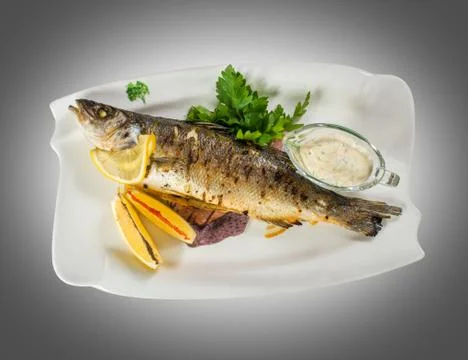 Grilled fish Stock Photos
