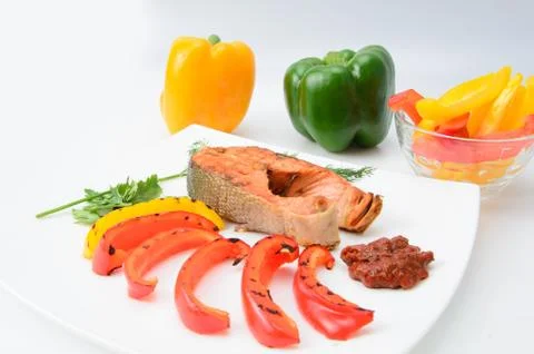 Grilled fish Foto stock