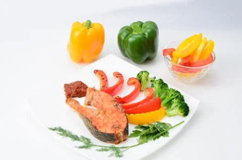 Grilled fish Foto stock
