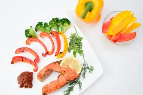 Grilled fish Foto stock