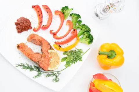 Grilled fish Stock Photos