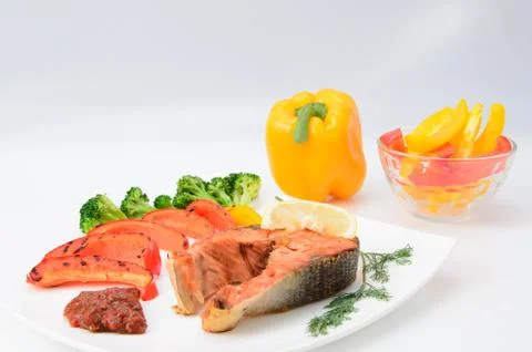 Grilled fish Foto stock