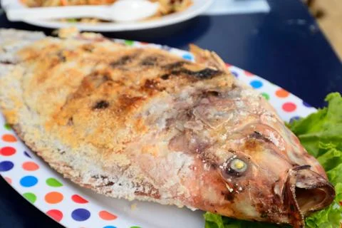 Grilled fish Foto stock