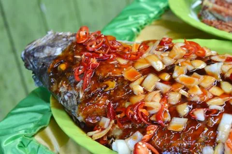 Grilled fish Stock Photos