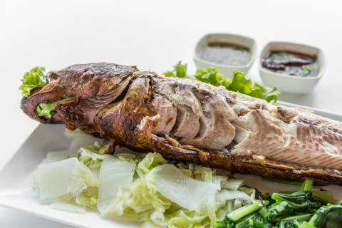 Grilled fish Stock Photos